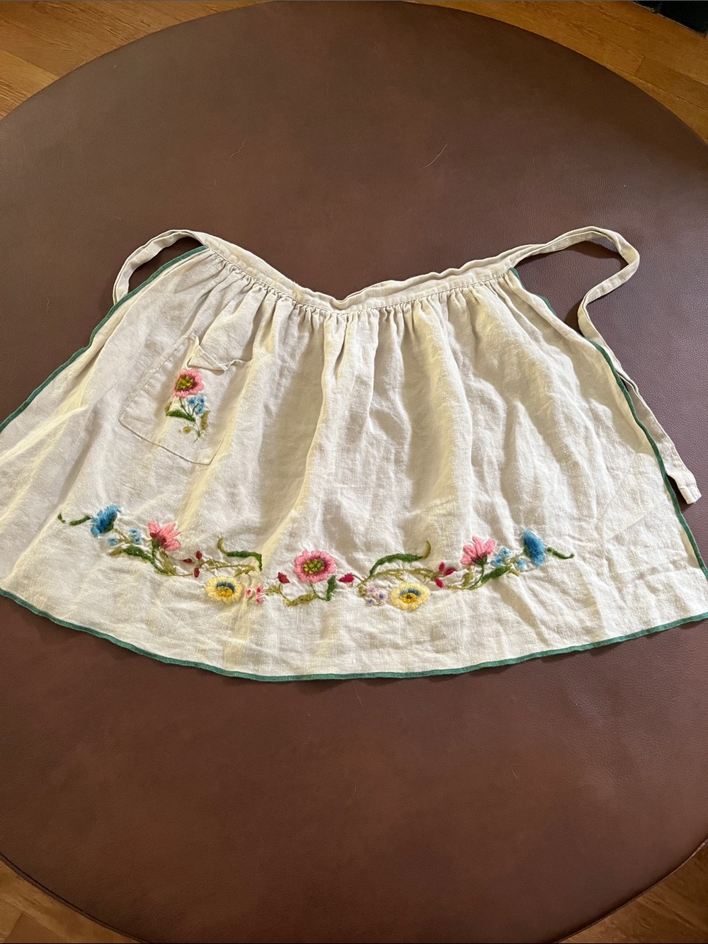 Vintage embroidered handmade apron